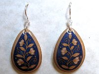 Purple Spring Vines Teardrop Earrings Pysanky Eggshell Jewelry by So Jeo : pysanky pysanka ukrainian easter egg batik art eggshell jewelry pendants earrings drop dangle etched flowers gift women accessories accessory pendant necklace bail crystal finding sterling silver filled sojeo flowers celtic purple white red pink brown green purple orange cream burgundy magenta teal turqoise crows crow blue black so jeo art handmade